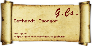 Gerhardt Csongor névjegykártya