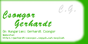 csongor gerhardt business card